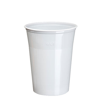 Trinkbecher, PS 0,4 l Ø 9,5 cm · 12 cm weiss