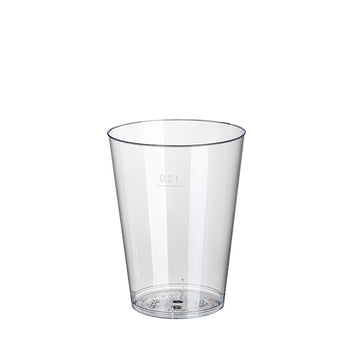 Trinkbecher, PS 0,2 l Ø 7,5 cm · 9,7 cm glasklar