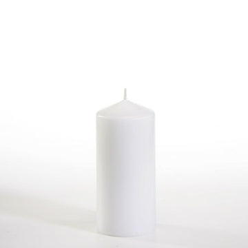 Stumpenkerze Ø 60 mm · 130 mm weiss