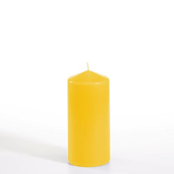 Stumpenkerze Ø 60 mm · 130 mm goldgelb