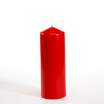 Stumpenkerze Ø 60 mm · 165 mm rot