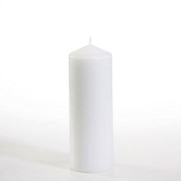 Stumpenkerze Ø 60 mm · 165 mm weiss