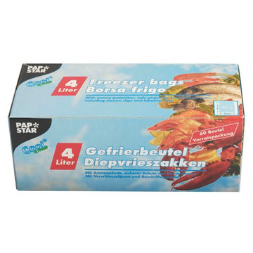 Gefrierbeutel, LLDPE 4 l 40 cm x 25 cm transparent in Faltschachtel