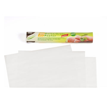 Blatt Butterbrotpapier 25 cm x 30 cm weiss