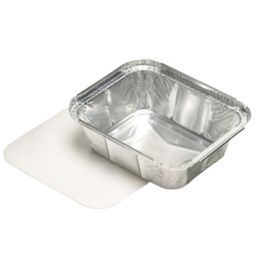 Schalen, Alu + Einlegedeckel, PE-beschichtet eckig 0,5 l 4,2 cm x 11,4 cm x 14 cm