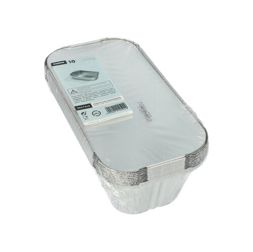 Schalen, Alu + Einlegedeckel, PP-beschichtet eckig 1,5 l 7 cm x 13 cm x 24,2 cm