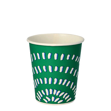 Trinkbecher für Kaltgetränke, Pappe 0,2 l Ø 8 cm · 8,8 cm grün "Rays"