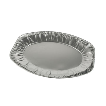 Servierplatten, Alu oval 35 cm x 24,5 cm