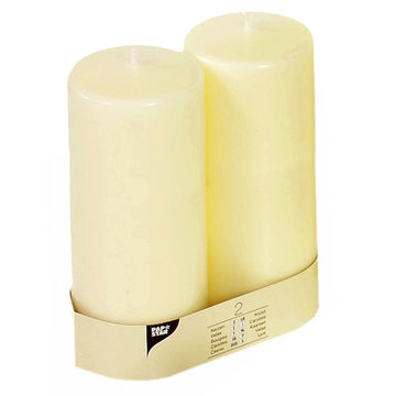 Stumpenkerzen Ø 80 mm · 220 mm elfenbein "Ivory" mit Flachkopf