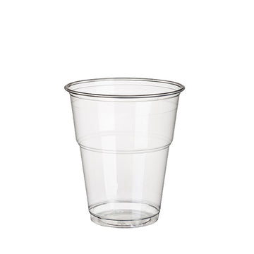 Kaltgetränkebecher, PLA "pure" 0,3 l Ø 9,5 cm · 11 cm glasklar mit Schaumrand