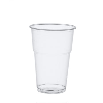 Kaltgetränkebecher, PLA "pure" 0,4 l Ø 9,5 cm · 13,2 cm glasklar mit Schaumrand