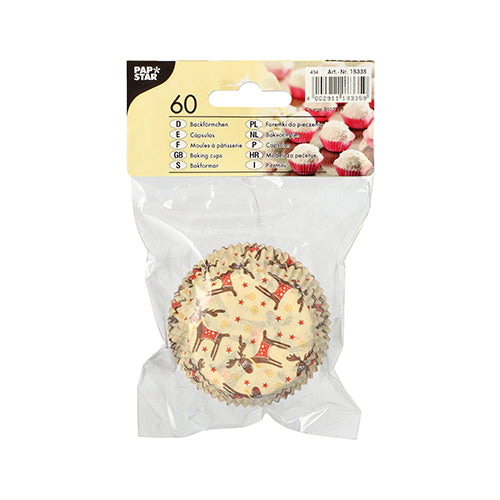 Backförmchen Ø 5 cm · 2,5 cm "Elk & Stars" sortiert