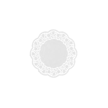 Teller- und Tassendeckchen rund Ø 12 cm weiss