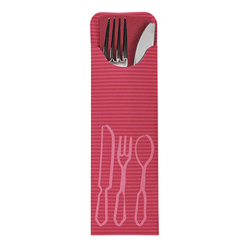 Bestecktaschen 23,5 cm x 7,3 cm bordeaux inkl. farbiger Serviette