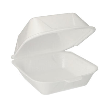 Hamburger-Boxen mit Klappdeckel, XPS 8 cm x 14,5 cm x 15,5 cm weiss
