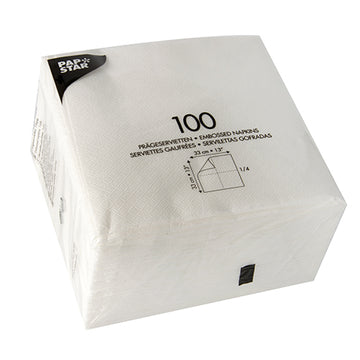 Servietten, 1-lagig 1/4-Falz 33 cm x 33 cm weiss