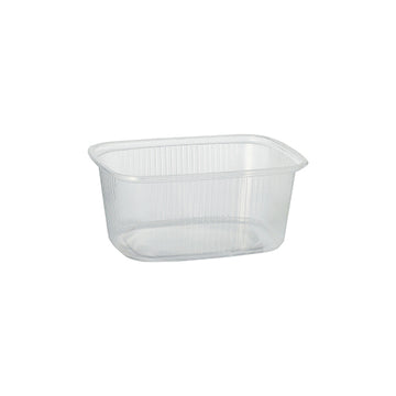 Verpackungsbecher, PP eckig 250 ml 4,9 cm x 8,1 cm x 10,8 cm transparent