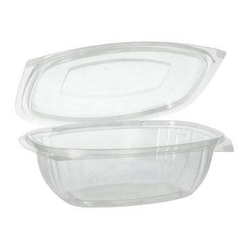 Feinkost- und Salatschalen mit Klappdeckeln, PLA "pure" 1 l 7,6 cm x 20,5 cm x 16,8 cm glasklar