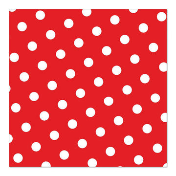 Servietten, 3-lagig 1/4-Falz 33 cm x 33 cm rot "Dots"