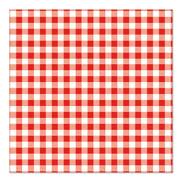 Servietten, 3-lagig 1/4-Falz 33 cm x 33 cm rot "Vichy Karo"