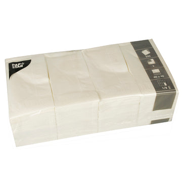 Servietten, 3-lagig 1/8-Falz 40 cm x 40 cm weiss