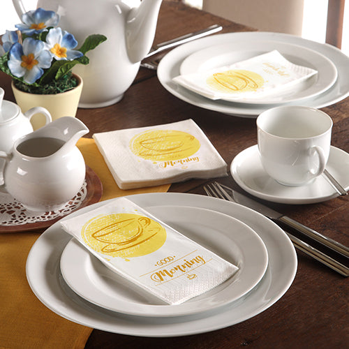 Servietten, 3-lagig 1/8-Falz 33 cm x 33 cm "Good Morning"