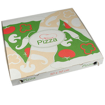 Pizzakartons, Cellulose "pure" eckig 50 cm x 50 cm x 5 cm