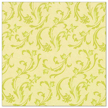 Servietten "ROYAL Collection" 1/4-Falz 40 cm x 40 cm limonengrün "Damascato"