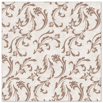 Servietten "ROYAL Collection" 1/4-Falz 40 cm x 40 cm braun "Damascato"