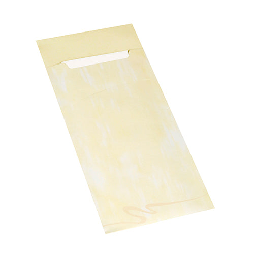 Bestecktaschen 20 cm x 8,5 cm creme inkl. weißer Serviette