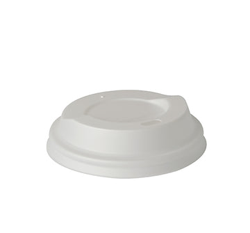 Dom-Deckel, C-PLA rund Ø 8 cm · 2,1 cm weiss