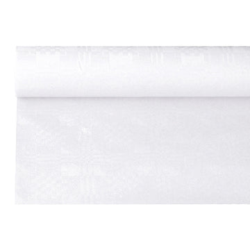 Papiertischtuch mit Damastprägung 6 m x 1,2 m weiss