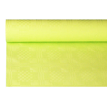 Papiertischtuch mit Damastprägung 6 m x 1,2 m limonengrün