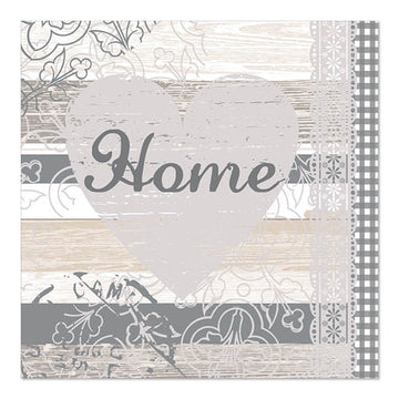 Servietten, 3-lagig 1/4-Falz 33 cm x 33 cm "Home"