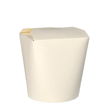 Pastaboxen, Pappe rund 950 ml 11 cm x 10,5 cm x 9,3 cm weiss