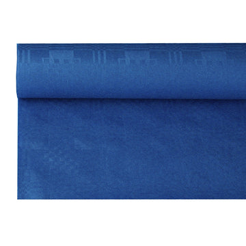 Papiertischtuch mit Damastprägung 6 m x 1,2 m dunkelblau