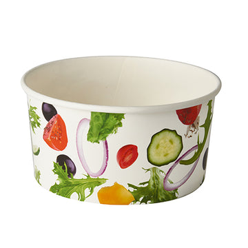 Salatschalen, Pappe "To Go" 1 l Ø 15 cm · 7,5 cm "Salad"
