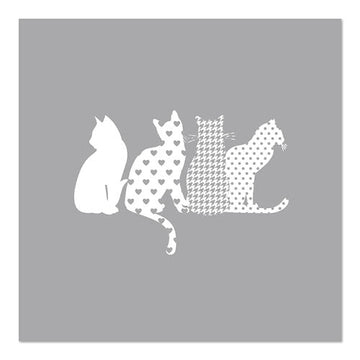 Servietten, 3-lagig 1/4-Falz 33 cm x 33 cm "Cats"