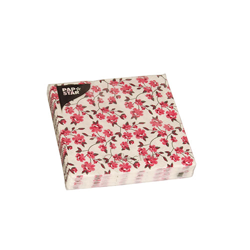 Servietten, 3-lagig 1/4-Falz 25 cm x 25 cm fuchsia "Milleflora"