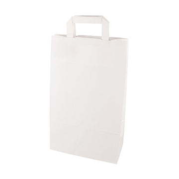 Tragetaschen, Papier 36 cm x 22 cm x 10 cm weiss mit Tragegriff