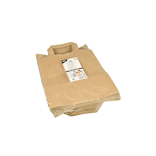 Tragetaschen, Papier 28 cm x 22 cm x 10 cm braun mit Tragegriff