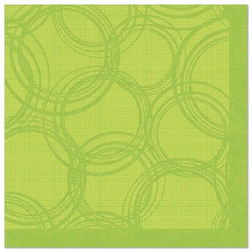 Servietten "ROYAL Collection" 1/4-Falz 40 cm x 40 cm limonengrün "Bubbles"