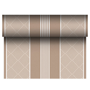 Tischläufer, stoffähnlich, PV-Tissue Mix "ROYAL Collection" 24 m x 40 cm braun "Elegance"