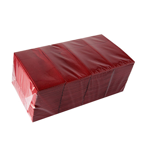 Bestecktaschen, Airlaid 40 cm x 33 cm bordeaux mit Besteckfalz