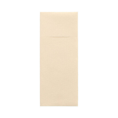 Bestecktaschen, Airlaid 40 cm x 33 cm creme mit Besteckfalz