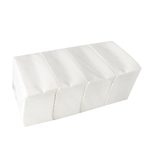 Bestecktaschen, Airlaid 40 cm x 33 cm weiss mit Besteckfalz