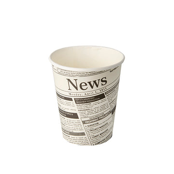 Trinkbecher, Pappe "To Go" 0,2 l Ø 8 cm · 9,2 cm "Newsprint"