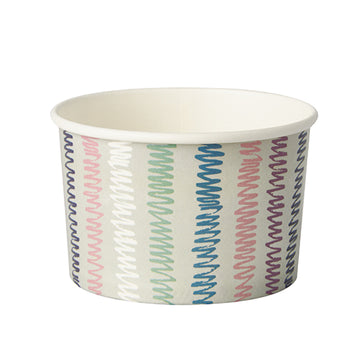 Snackbecher, Pappe "To Go" rund 250 ml Ø 9 cm · 6 cm "Zick-Zack"