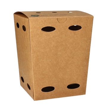 Pommes-Frites-Boxen, Pappe "pure" 15,5 cm x 10,5 cm x 10,5 cm braun "100% Fair" klein