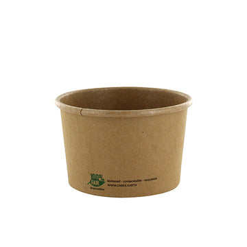 Suppenbecher, Pappe rund 230 ml Ø 9,8 cm · 6 cm braun